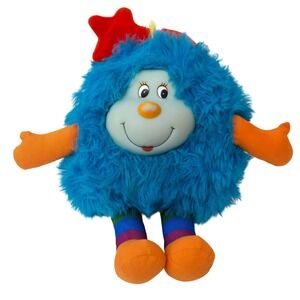 1983 Hallmark Mattel Rainbow Brite Sprite Blue Fuzzy Monster Plush Toy Star